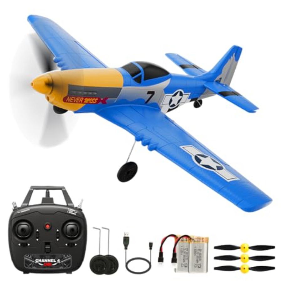 Drone Top Rc - طائرة P51D RC ذات 4 قنوات