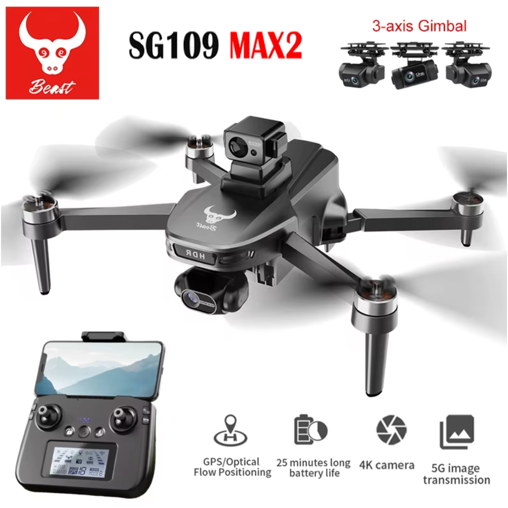 Drone Rc Helicopter With Camera - SG109 MAX2 المهنية FPV 8K كاميرا