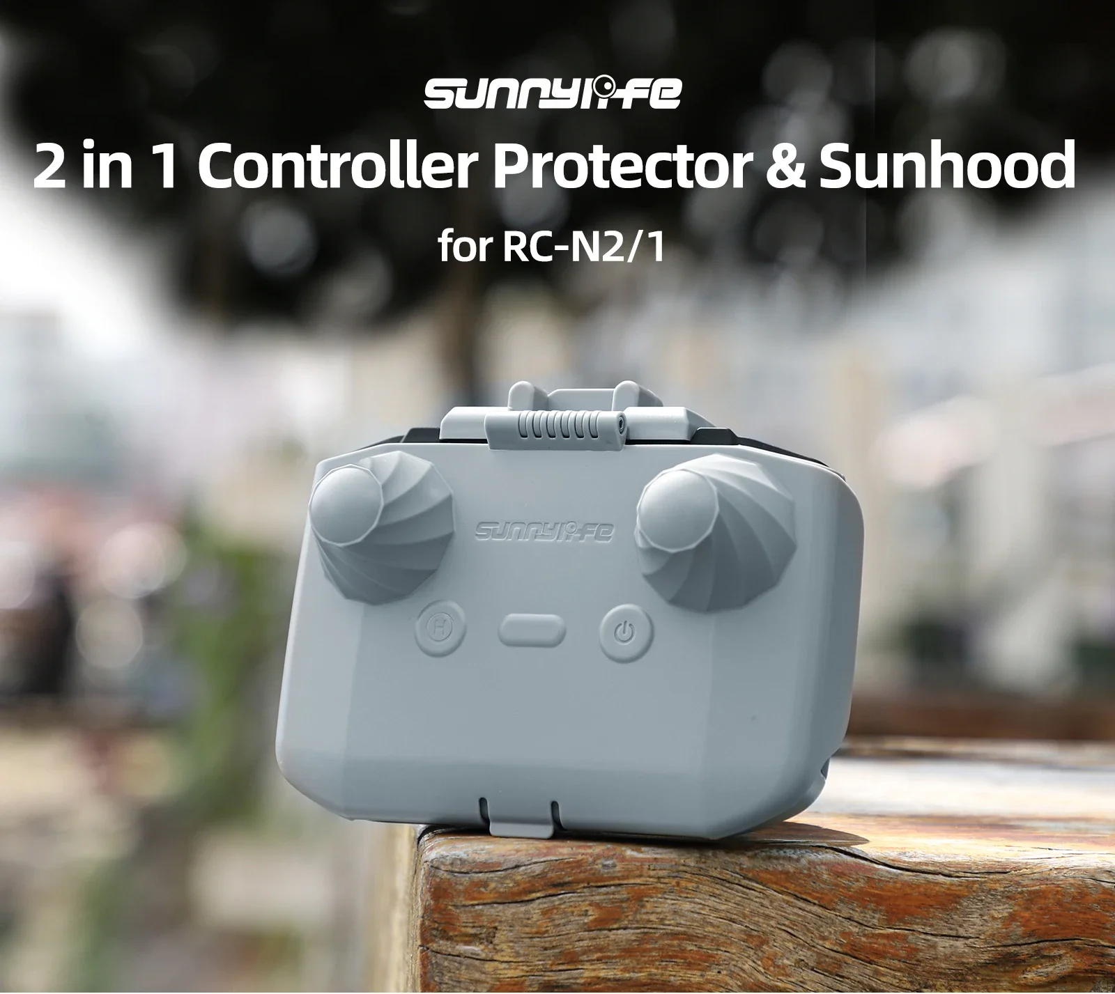 2 في 1 وحدة تحكم حامي SunHood  - مراجعة Drone Rc Controller Cover وسعره