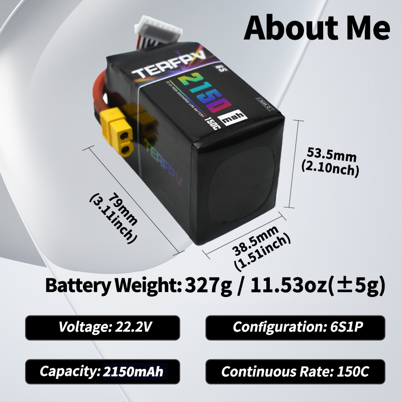 بطارية ليثيوم بوليمر TERFPV 6S - مراجعة Drone Lipo Battery وسعره