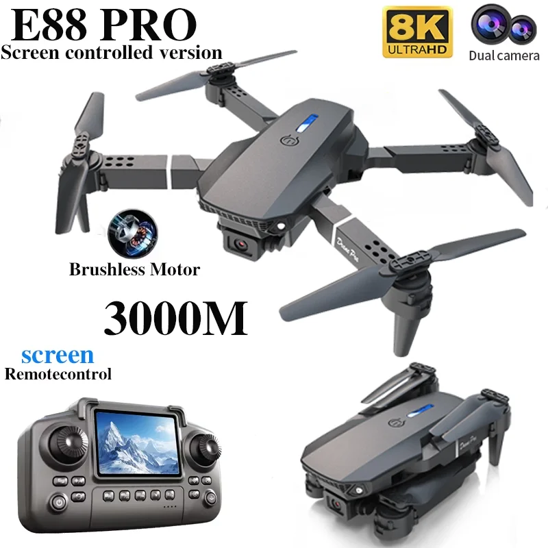 طائرة بدون طيار احترافية E88 P - مراجعة Drone Rc Helicopter With Camera وسعره