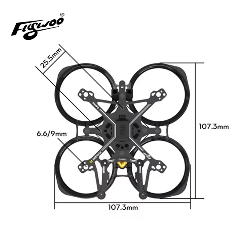 طقم إطار Flywoo Flylens 75 مقا - مراجعة Fpv Racing Motor وسعره