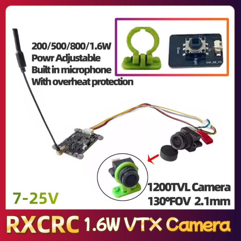 RXCRC 5.8G وحدة 48CH 1.6W VTX  - مراجعة Drone Rc Camera وسعره
