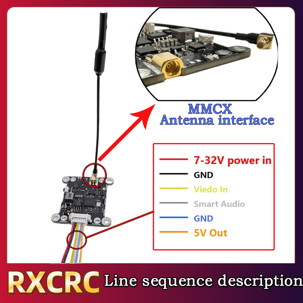 RXCRC 5.8G وحدة 48CH 1.6W VTX  - مراجعة Drone Rc Camera وسعره