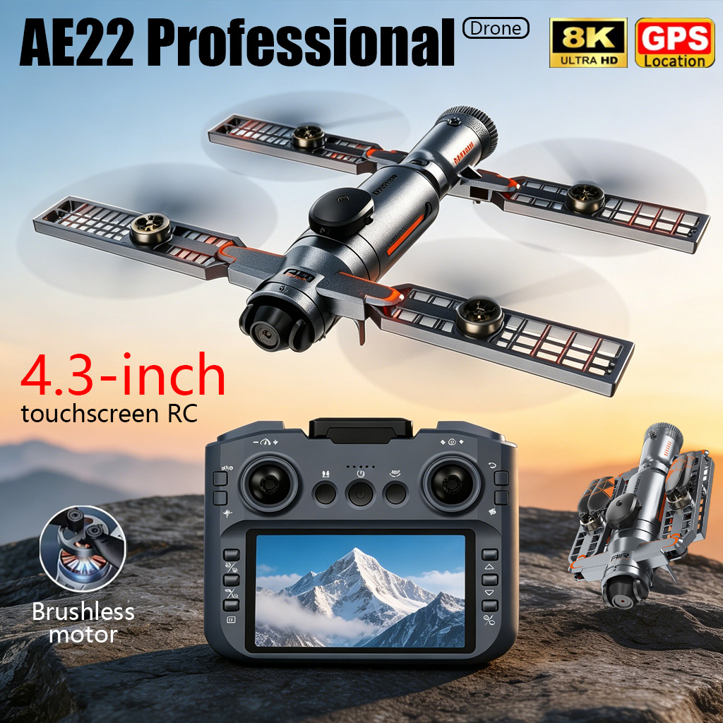 طائرة بدون طيار AE22 PRO MAX ا - مراجعة Drone Rc Foldable وسعره