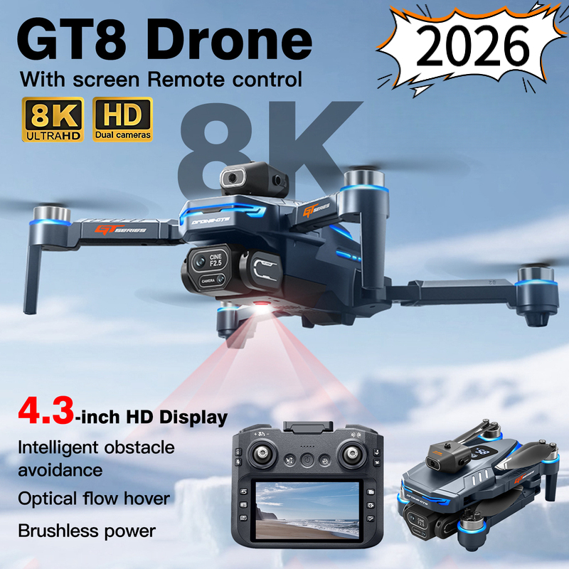 طائرة درون GT8 الجديدة 2026 بك - مراجعة Drone Gt8 Rc وسعره