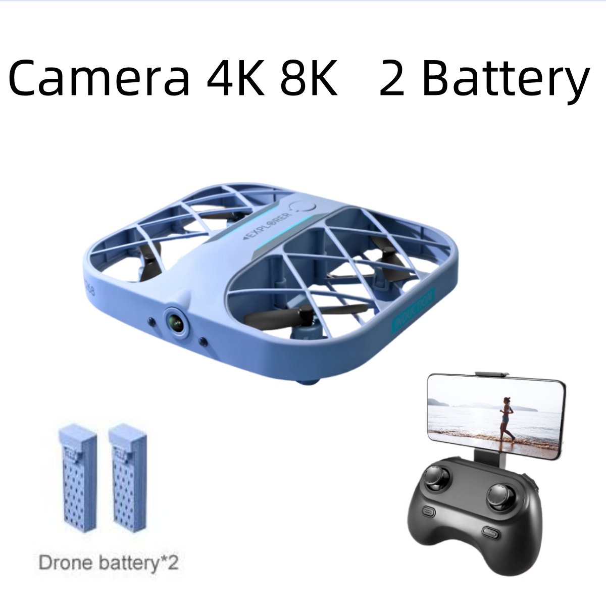 طائرة JJRC H107 FPV RC بدون طي - مراجعة Drone Rc Helicopter With Camera وسعره